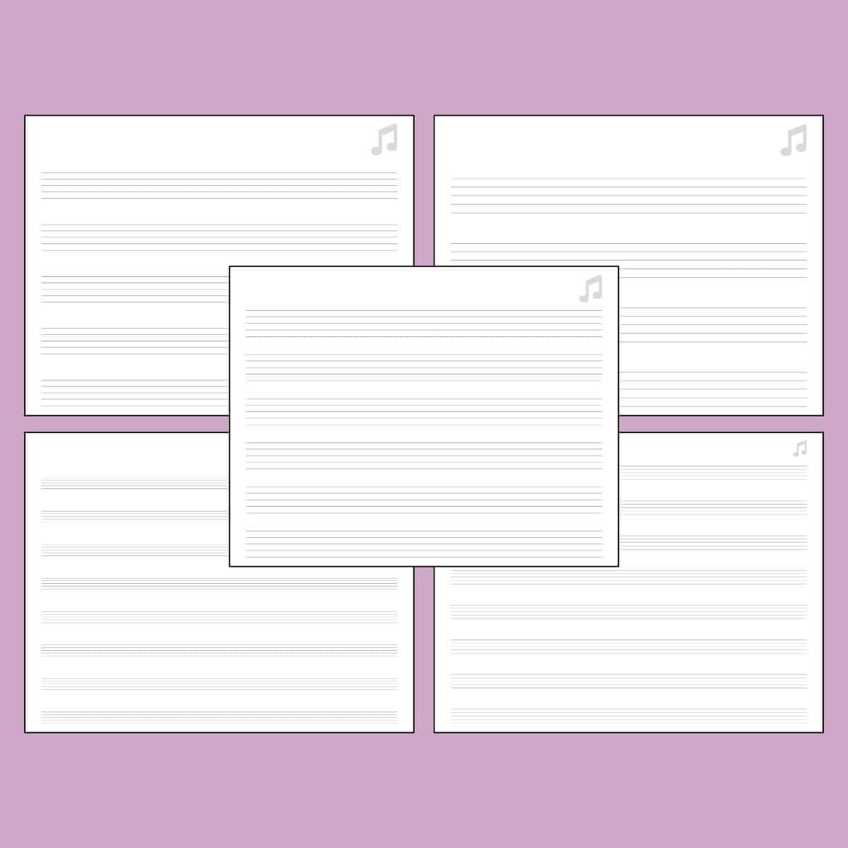 Free Lined Paper Printable Landscape