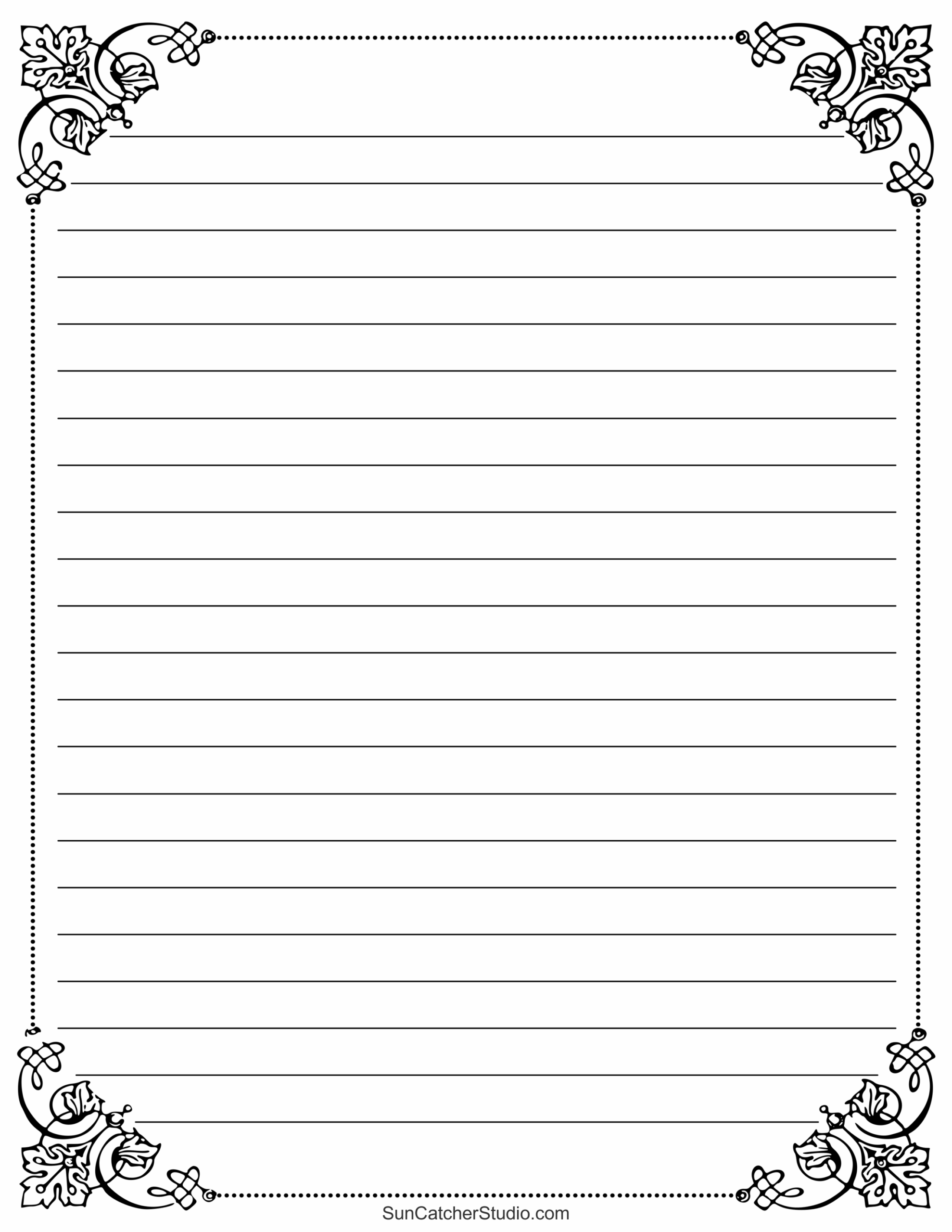 Free Printable Lined Paper For Kindergarten
