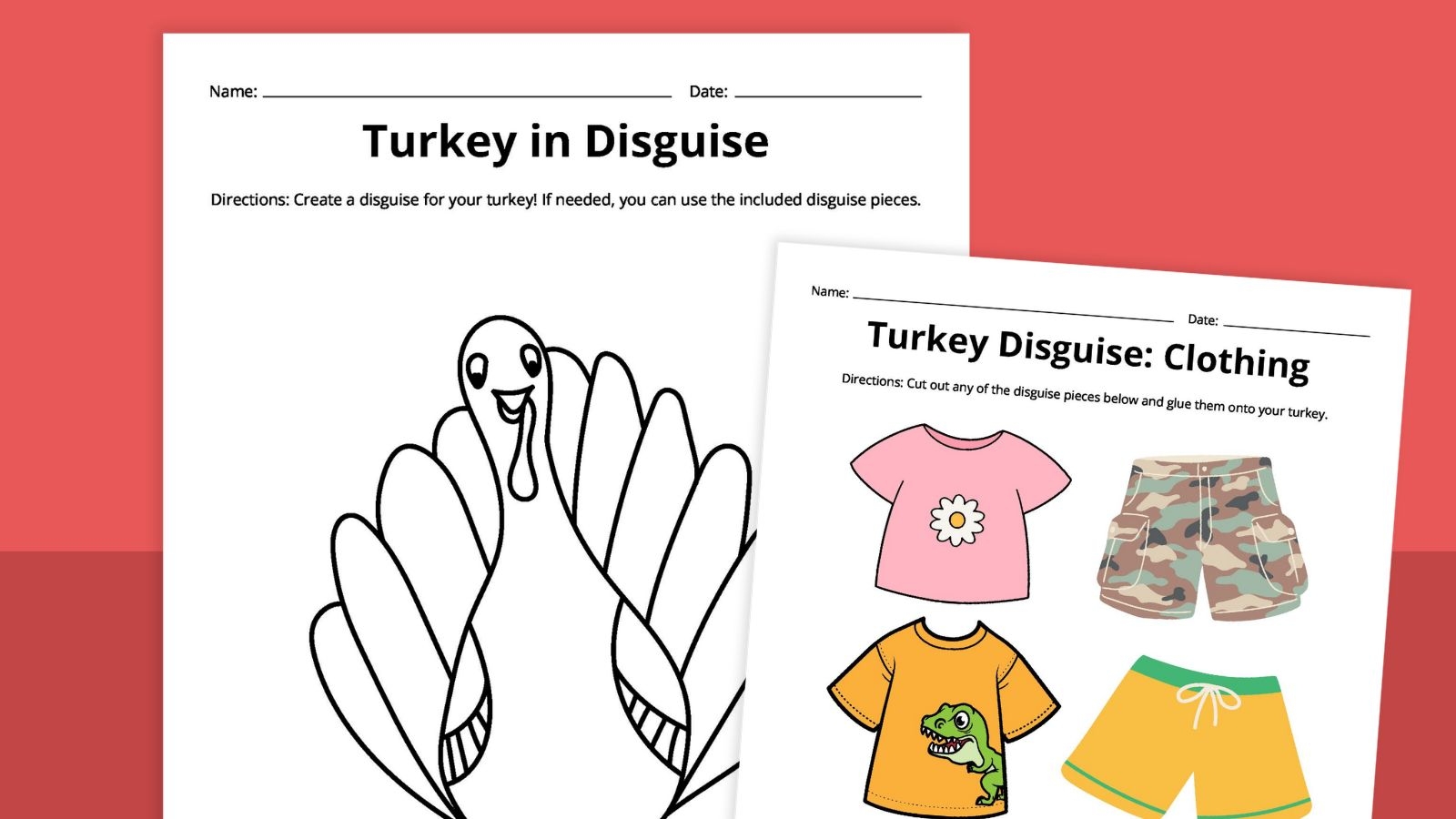 Turkey Disguise Project Free Printable