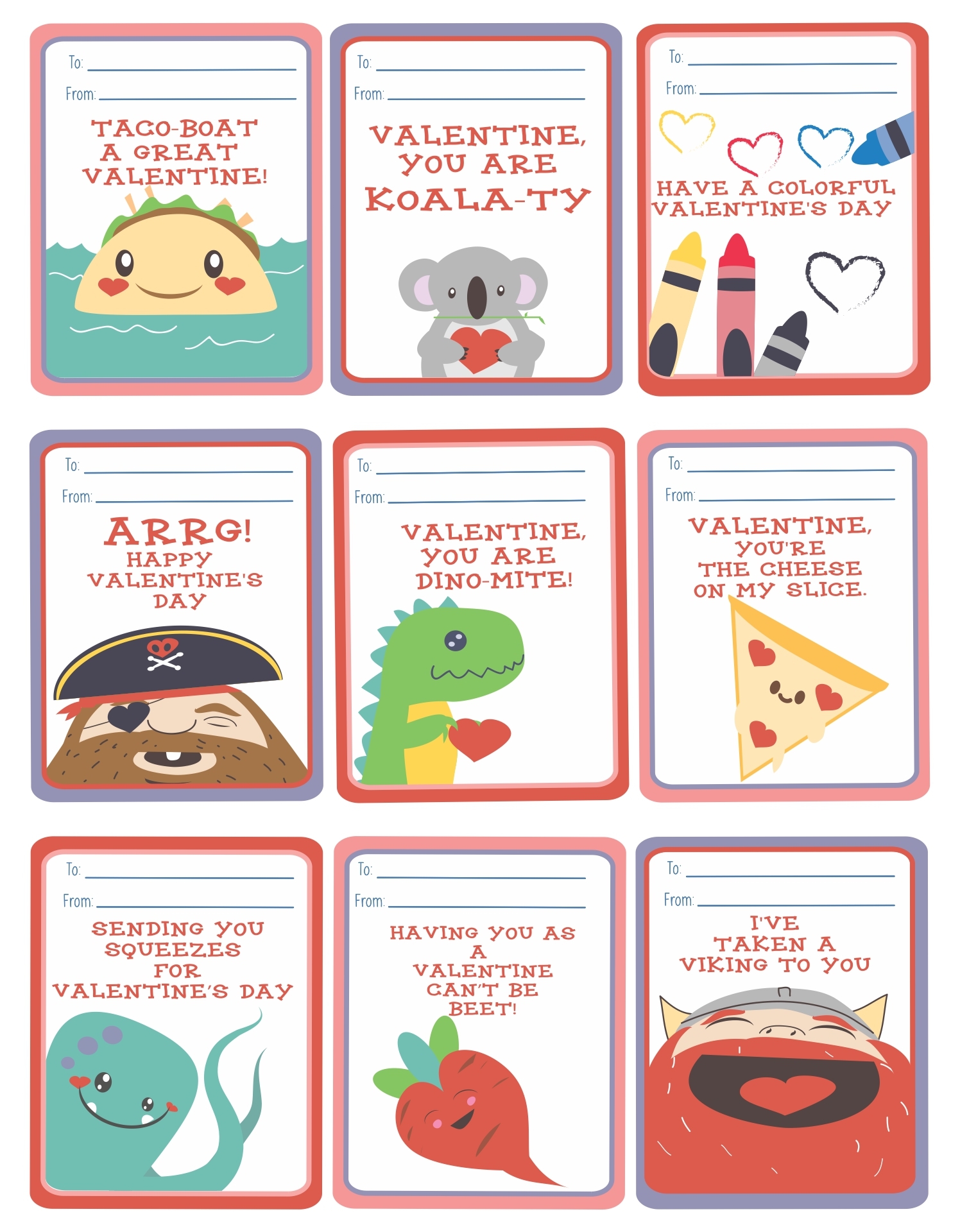 Free Printable Valentine Cards For Kids Printable Design Resources