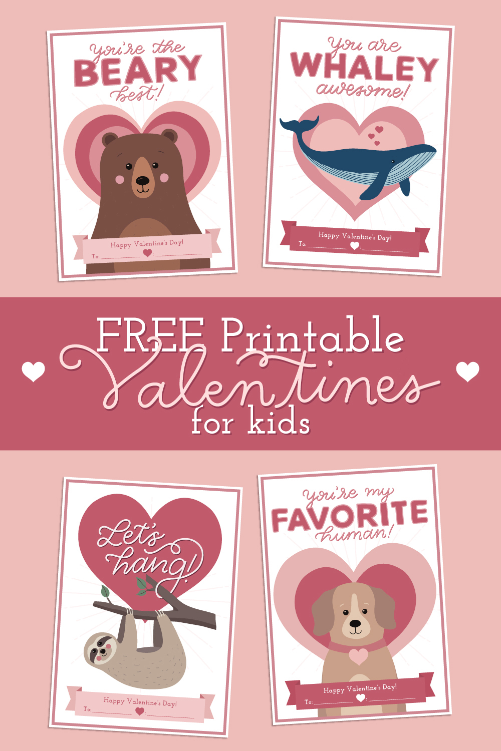 Free Kids Valentines Card Printables