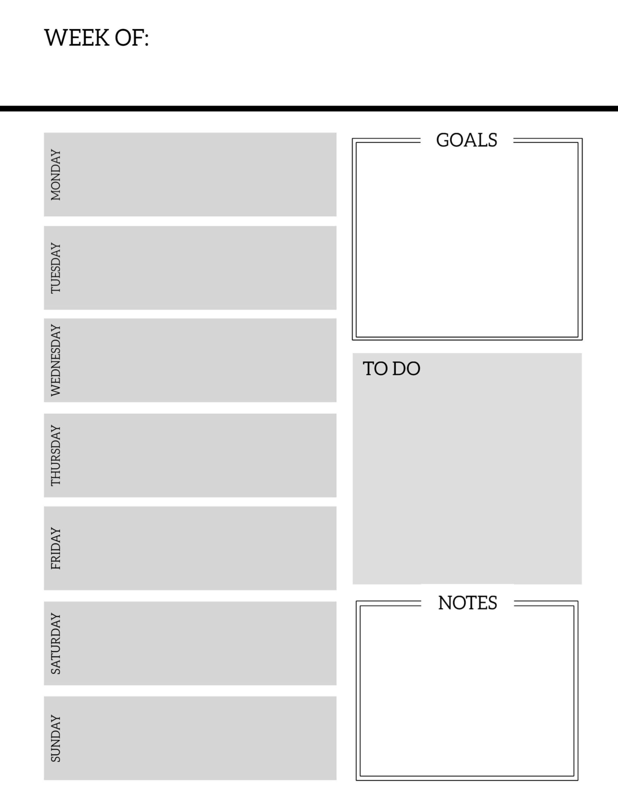 Free Printable Weekly Planner Pages Paper Trail Design
