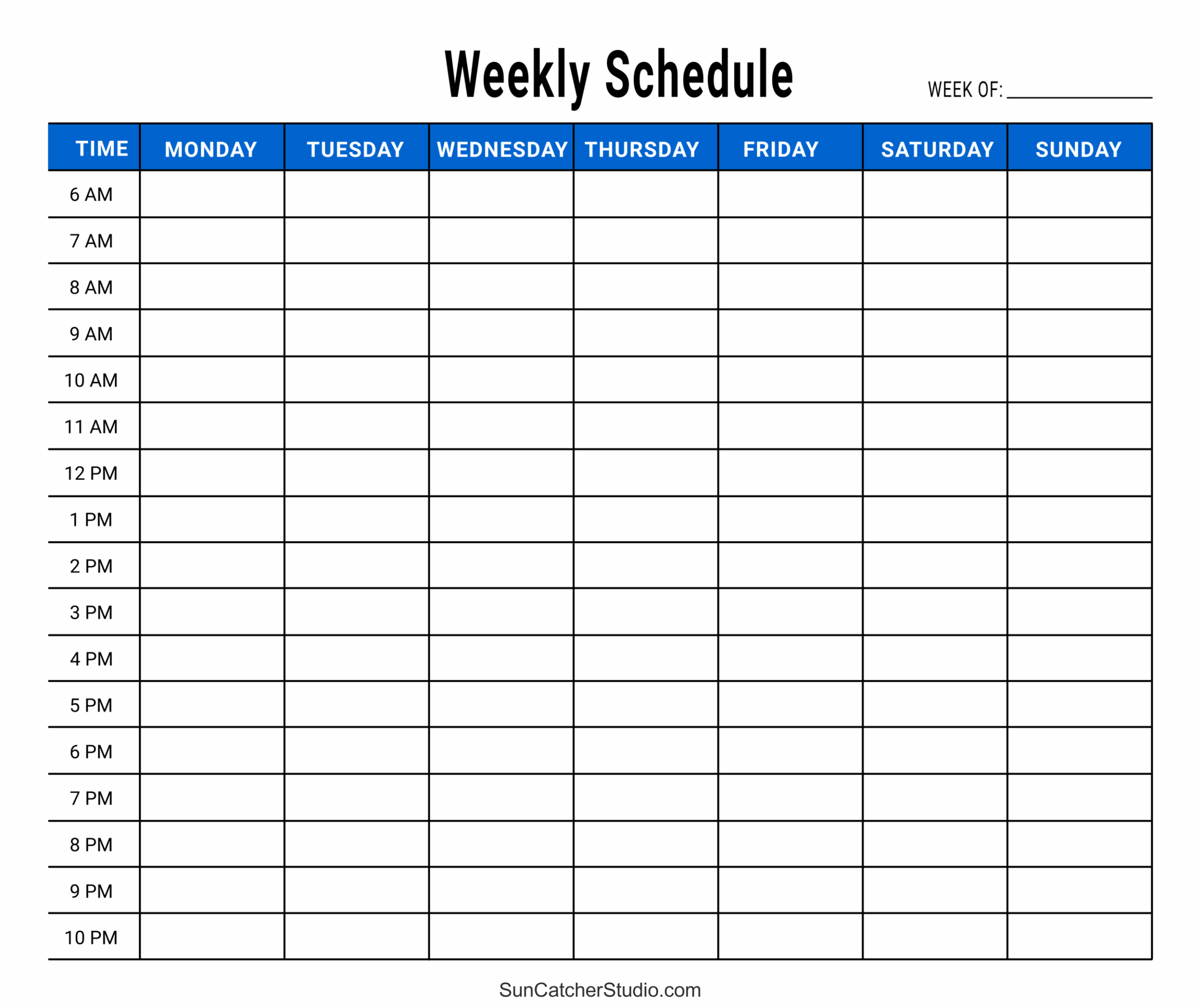 Free Printable Weekly Planner Template Pdf