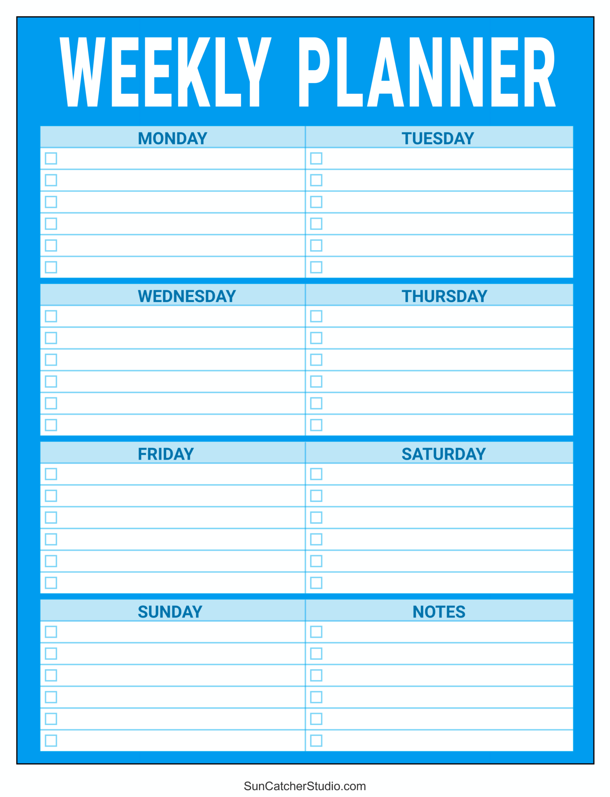 Free Printable Weekly Planner Templates PDF Free Printables Monograms Design Tools Patterns U0026 DIY Projects
