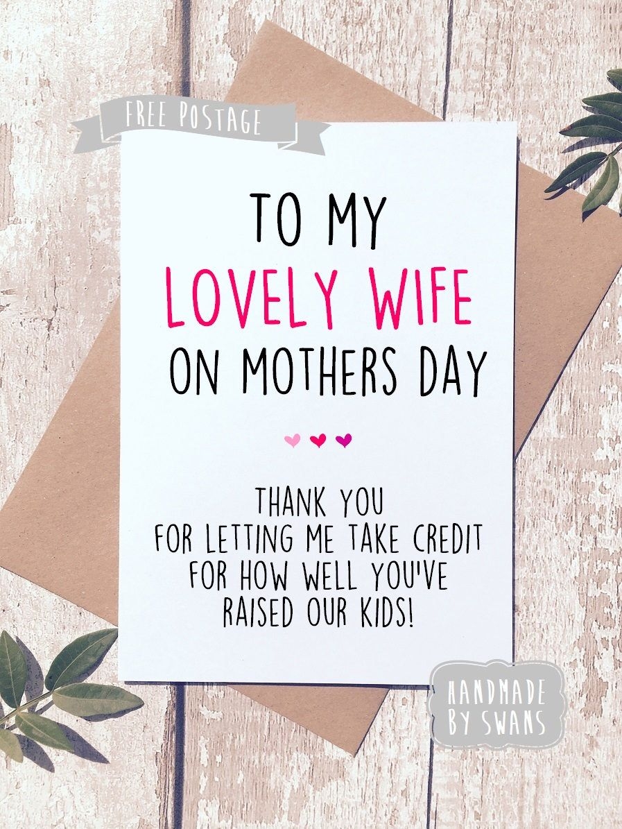 Free Printable Wife Mothers Day Cards Printable Party Favors