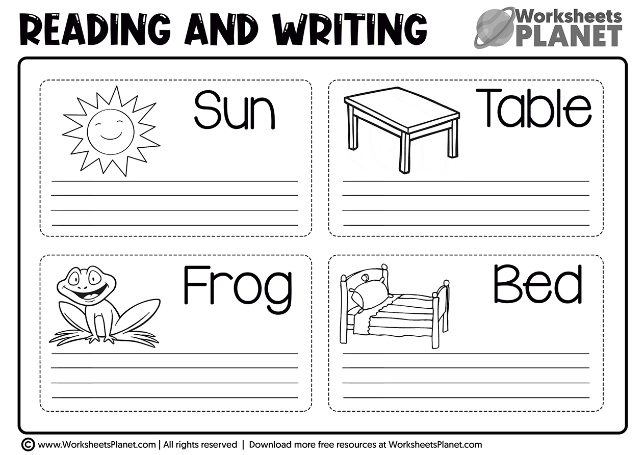 free printable worksheets for kindergarten