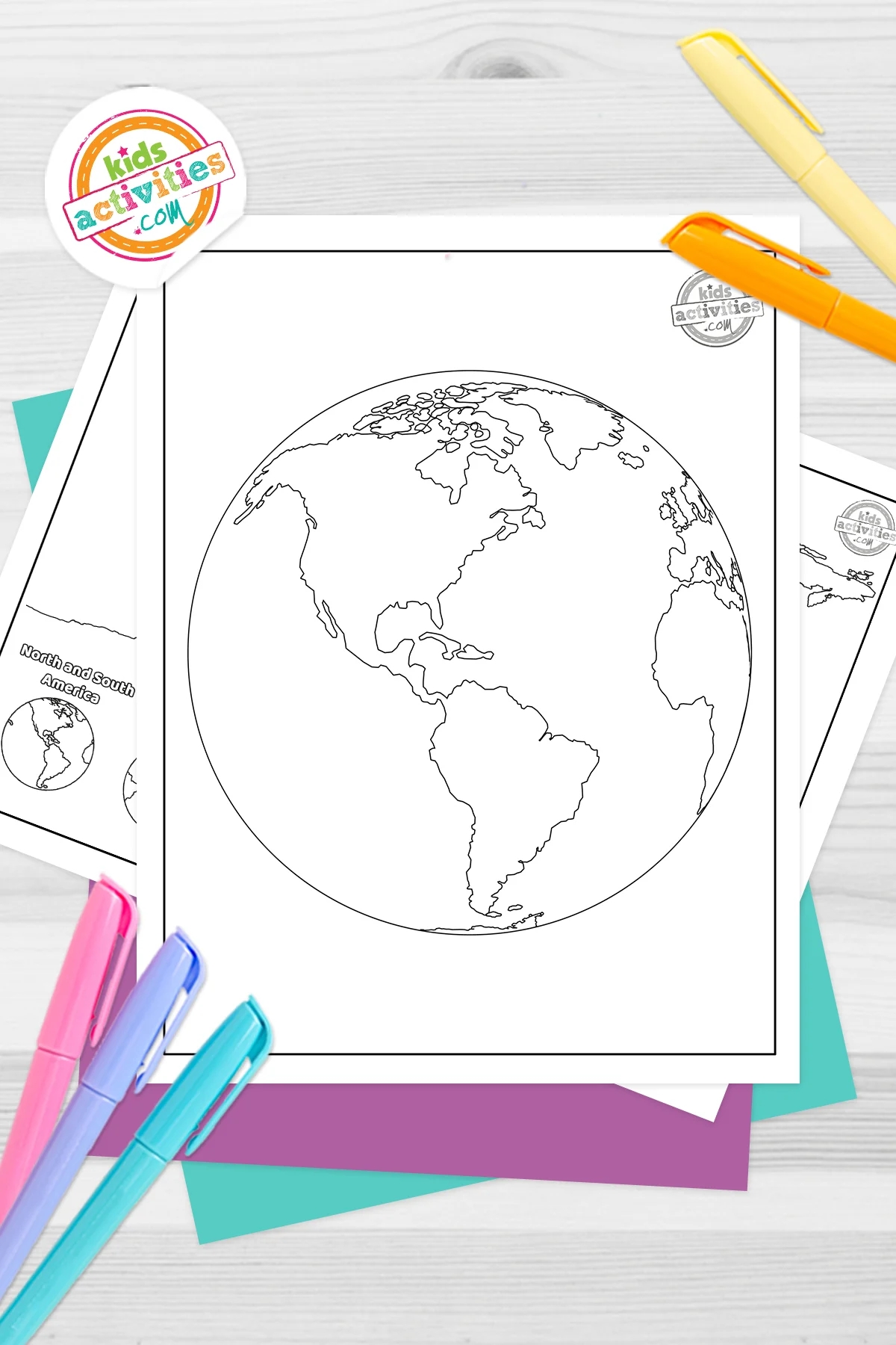 Free Printable World Map Coloring Pages Kids Activities Blog