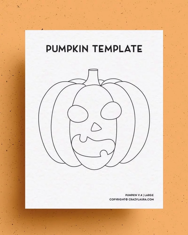 Free Pumpkin Template Stencil Printable Sheets Crazy Laura