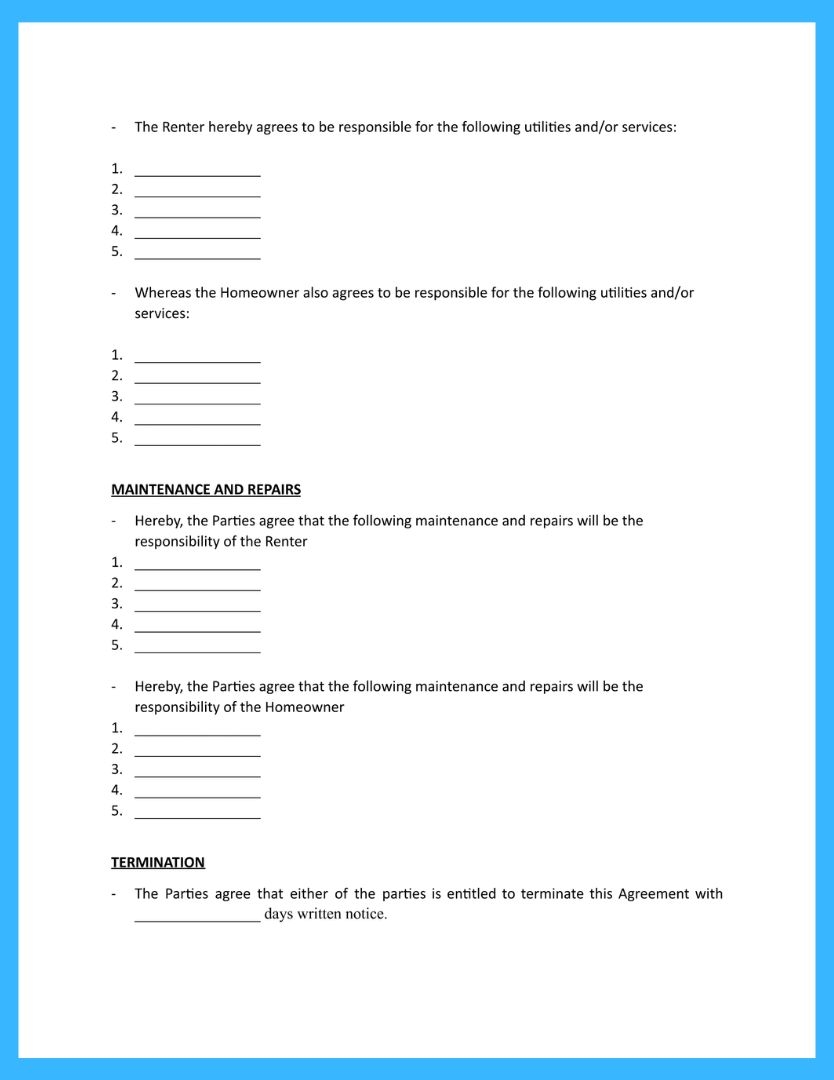 Free Room Rental Agreement Template To Win More Clients