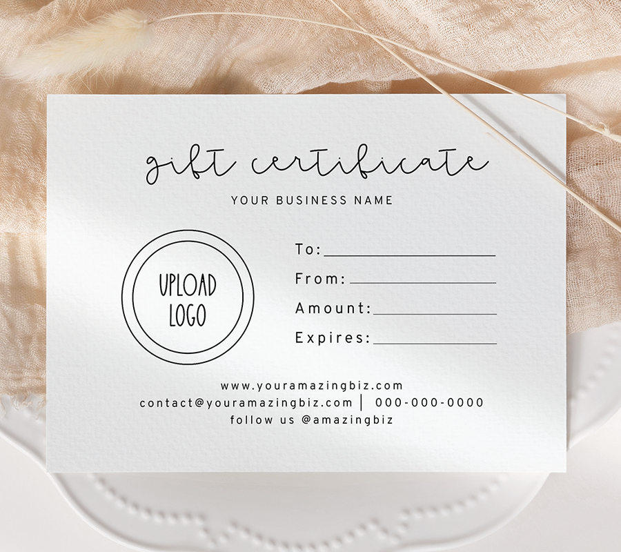 Free Small Business Gift Certificate Template Printable Instant Download Printable Market