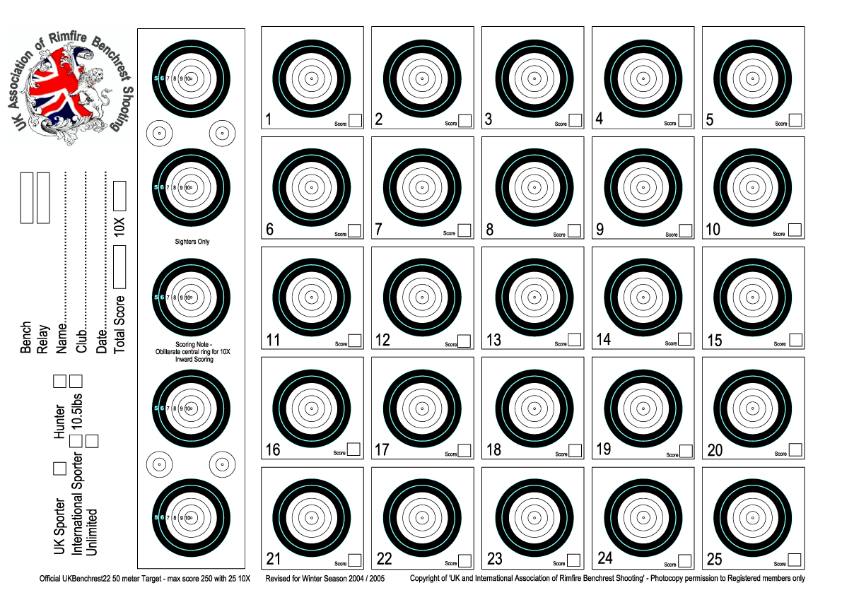 Free Targets Printable Targets For Gun Rifle Pistol Archery Worksheets Library