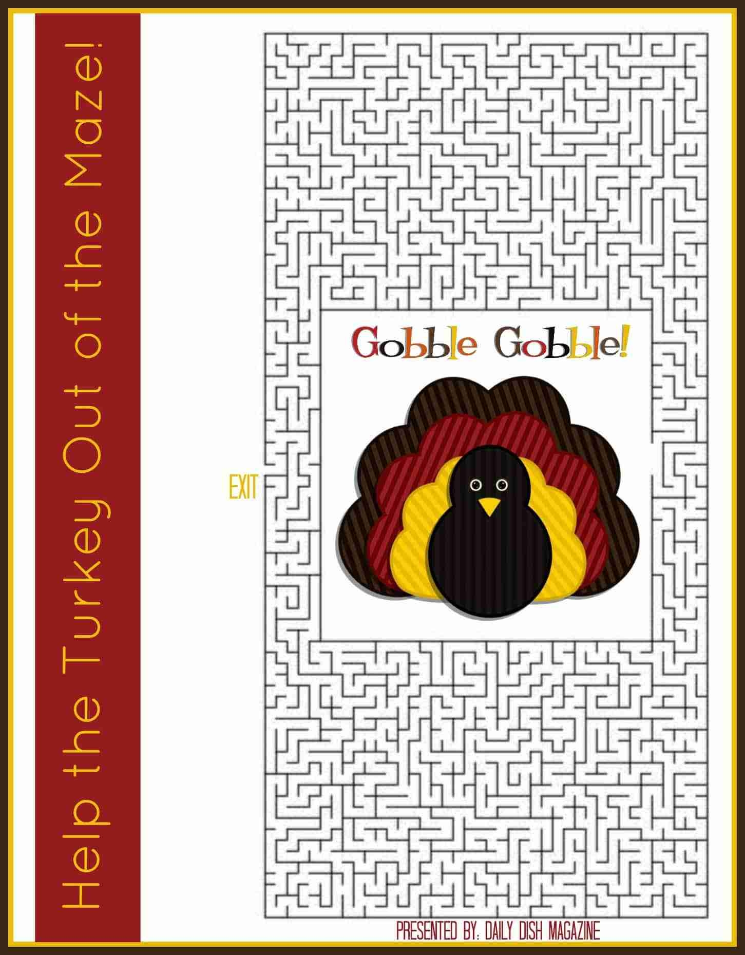 Free Thanksgiving Puzzles Word Search And Maze Printable Daily Dish Magazine