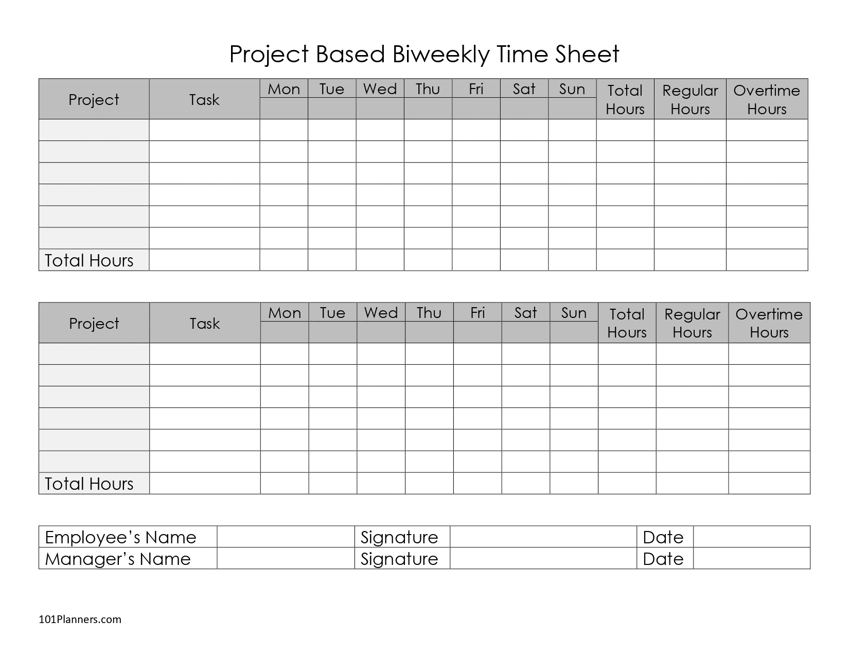 FREE Timesheet Template Printables Instant Download