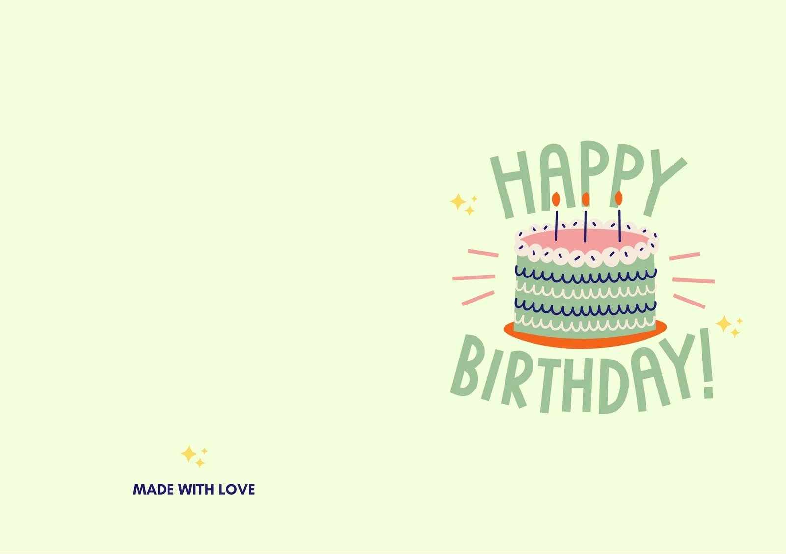 free to personalize folded birthday card templates canva