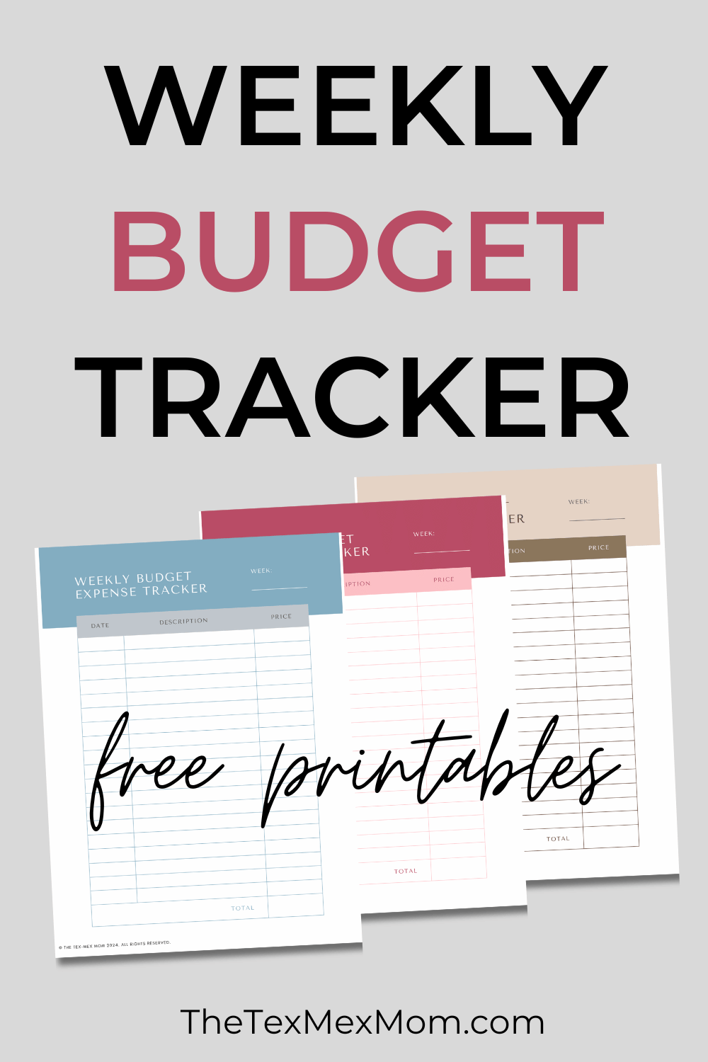 FREE Weekly Budget Printable Plus Editable Google Sheets 