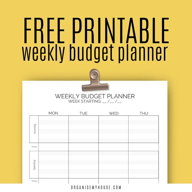 free weekly budget template printable pdf a4 and letter
