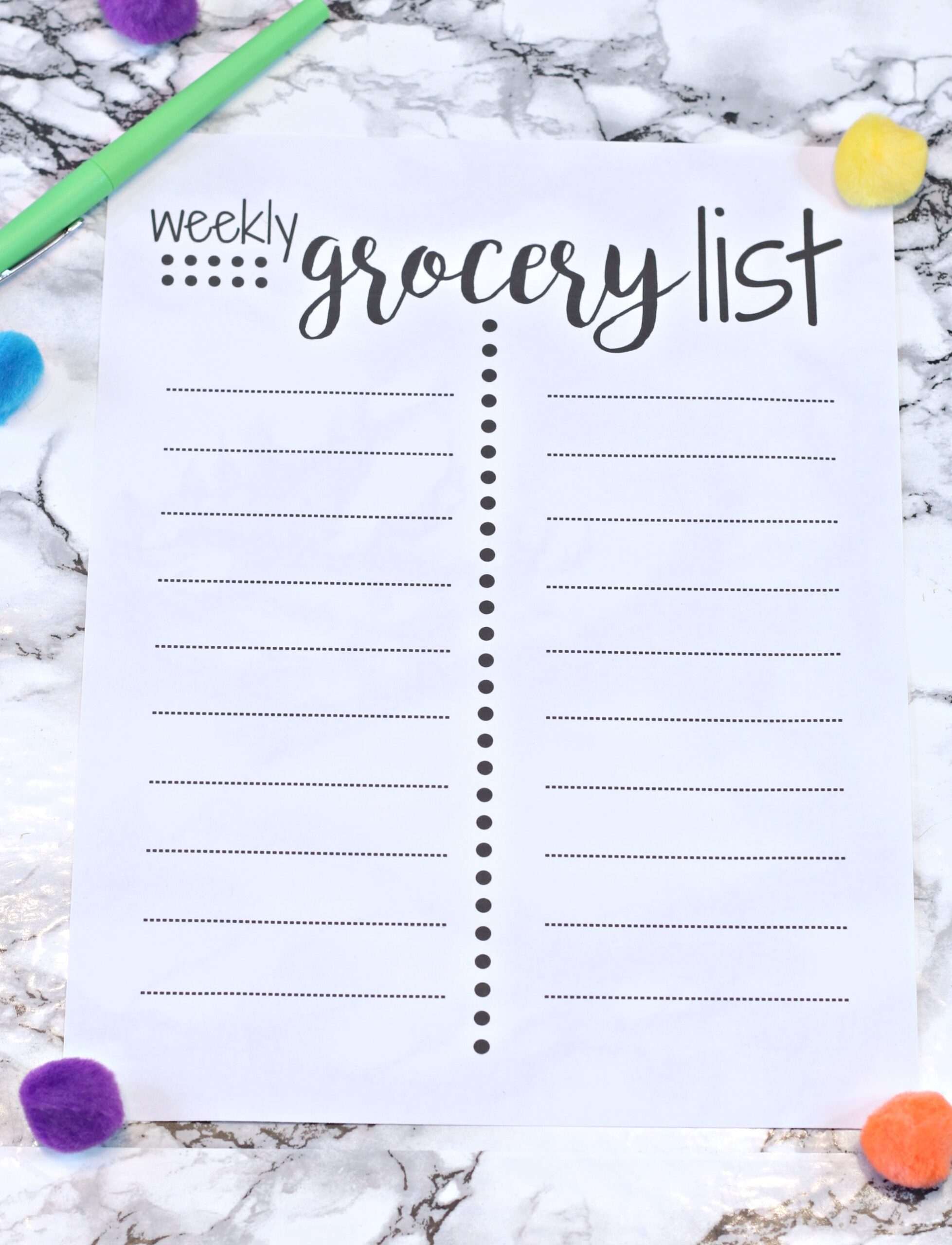 FREE Weekly Meal Planning Templates W Grocery List Houston Mommy And Lifestyle Blogger Moms Without Answers