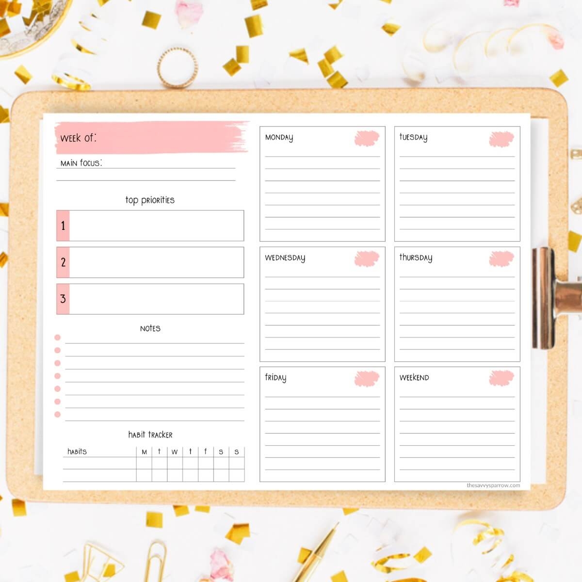 Free Weekly To Do List Template 3 Different Designs To Print 