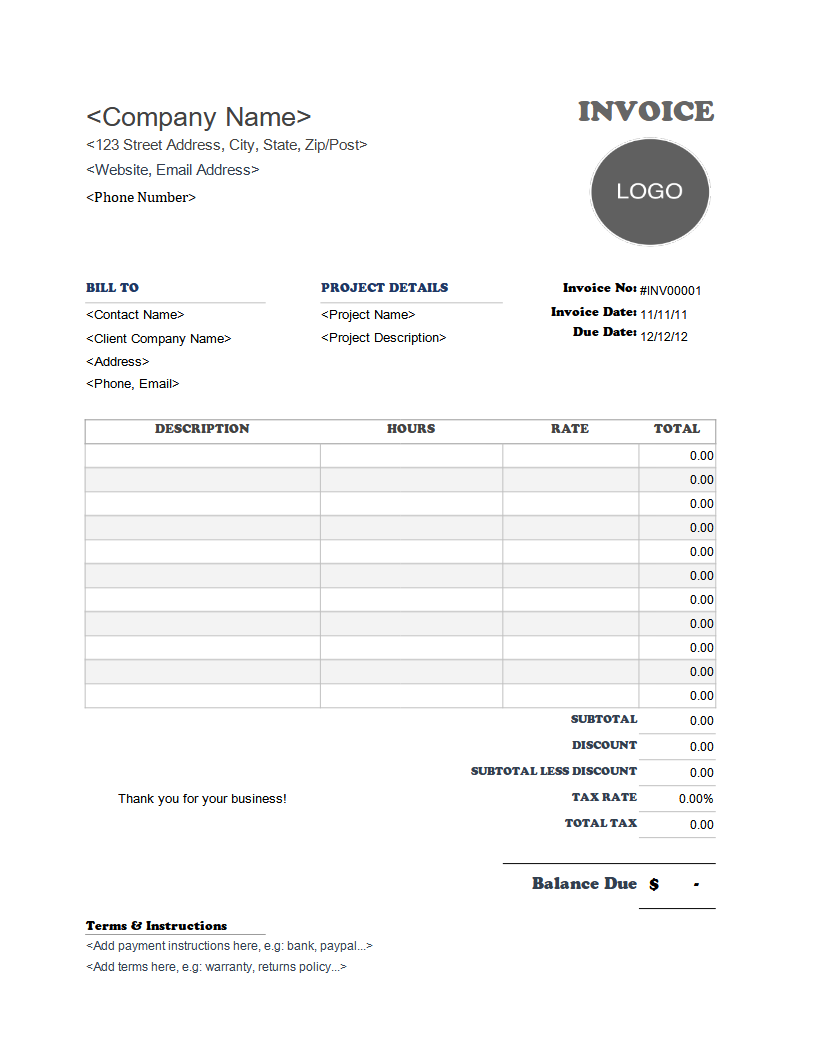 Free Printable Invoices Pdf For Freelancers