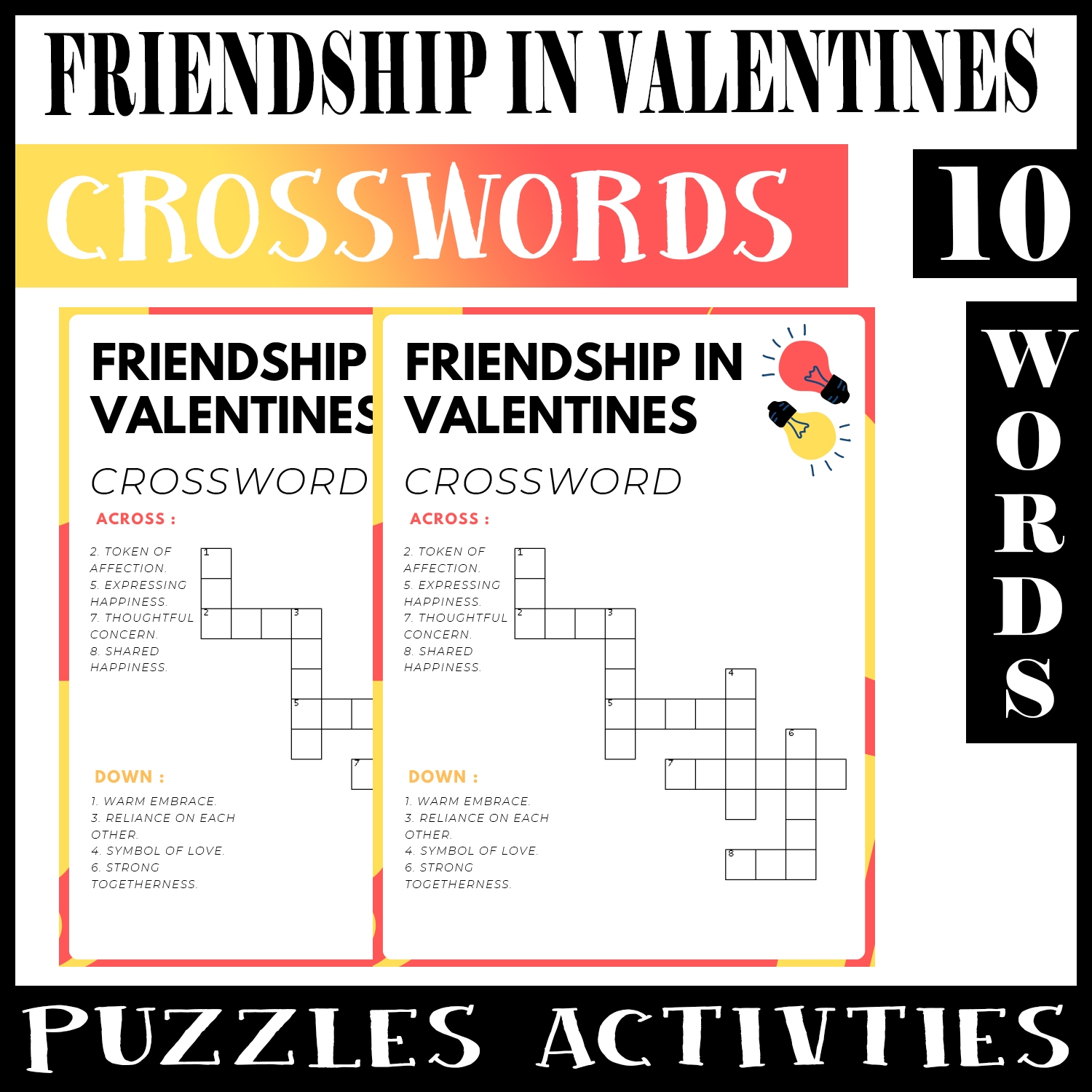 Valentines Crossword Puzzles Free Printable