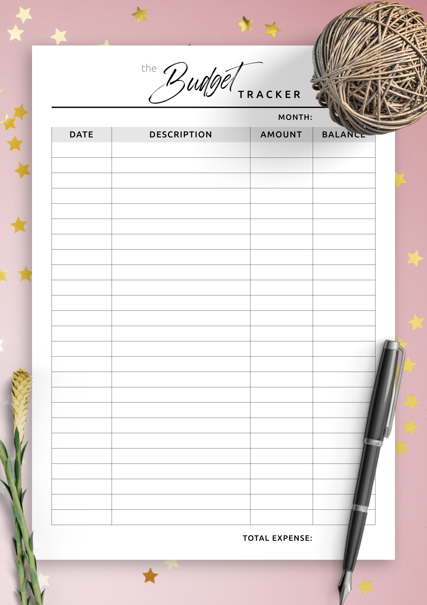 Get Monthly Budget Tracker Plan Save Manage Finances