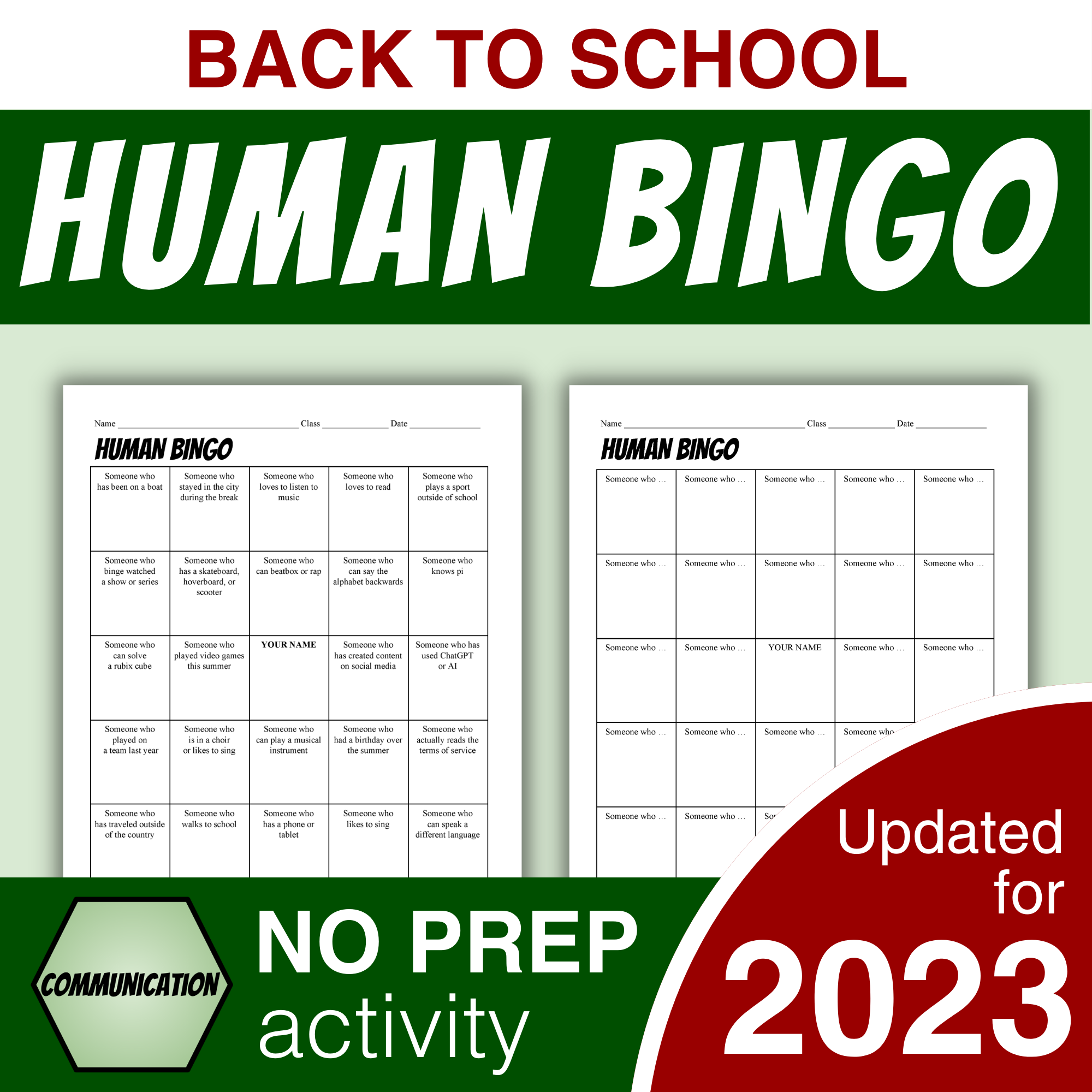Get To Know You Bingo FREE PDF Ice Breaker Human Bingo Handouts