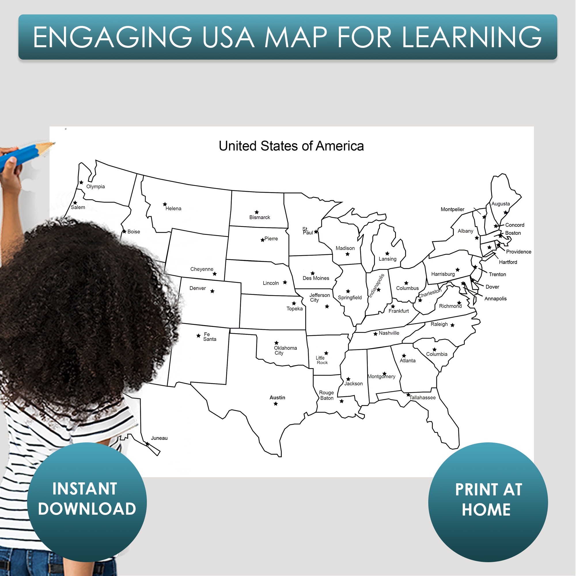 Printable Usa Map Free