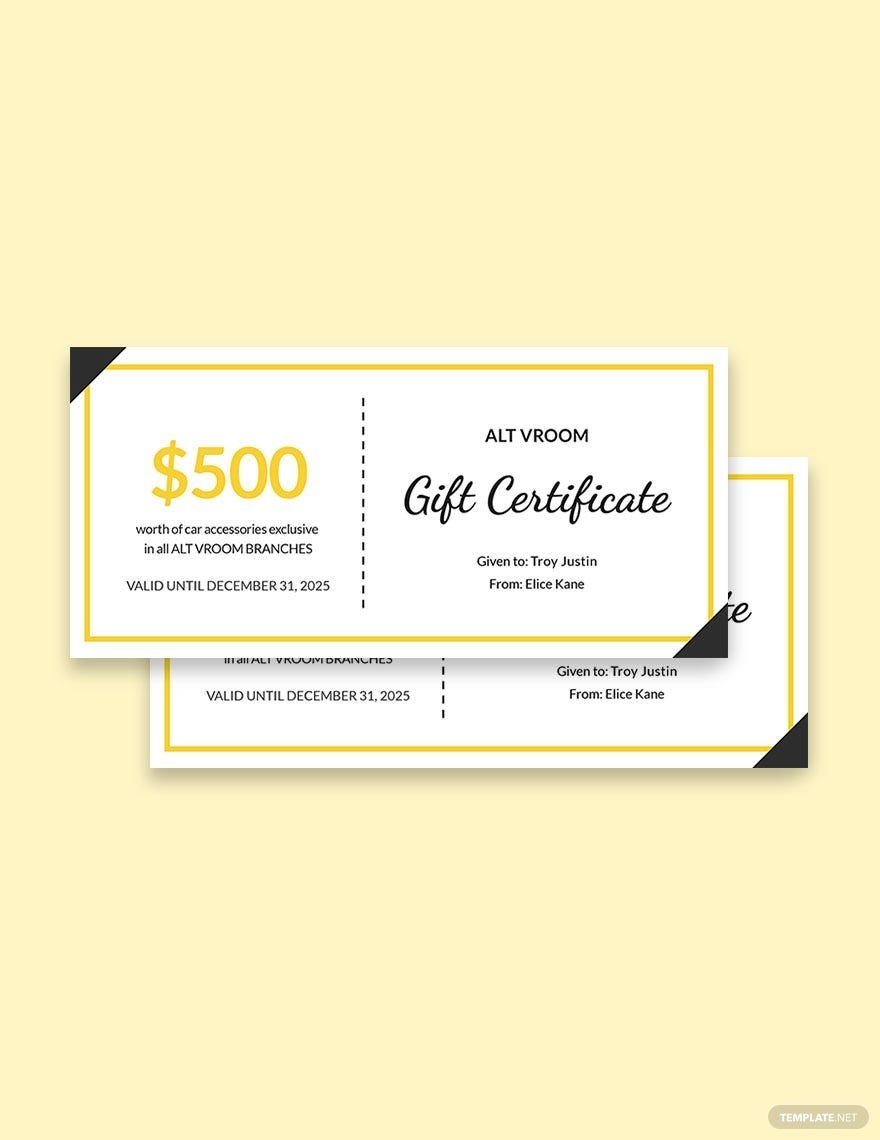 Gift Certificate For Business Template In Word Google Docs Pages Download Template