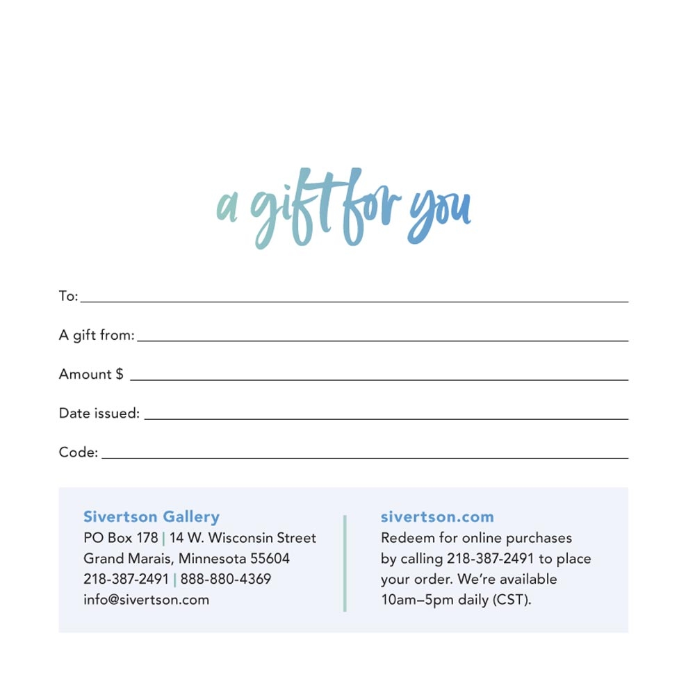 Gift Certificate Sivertson Gallery