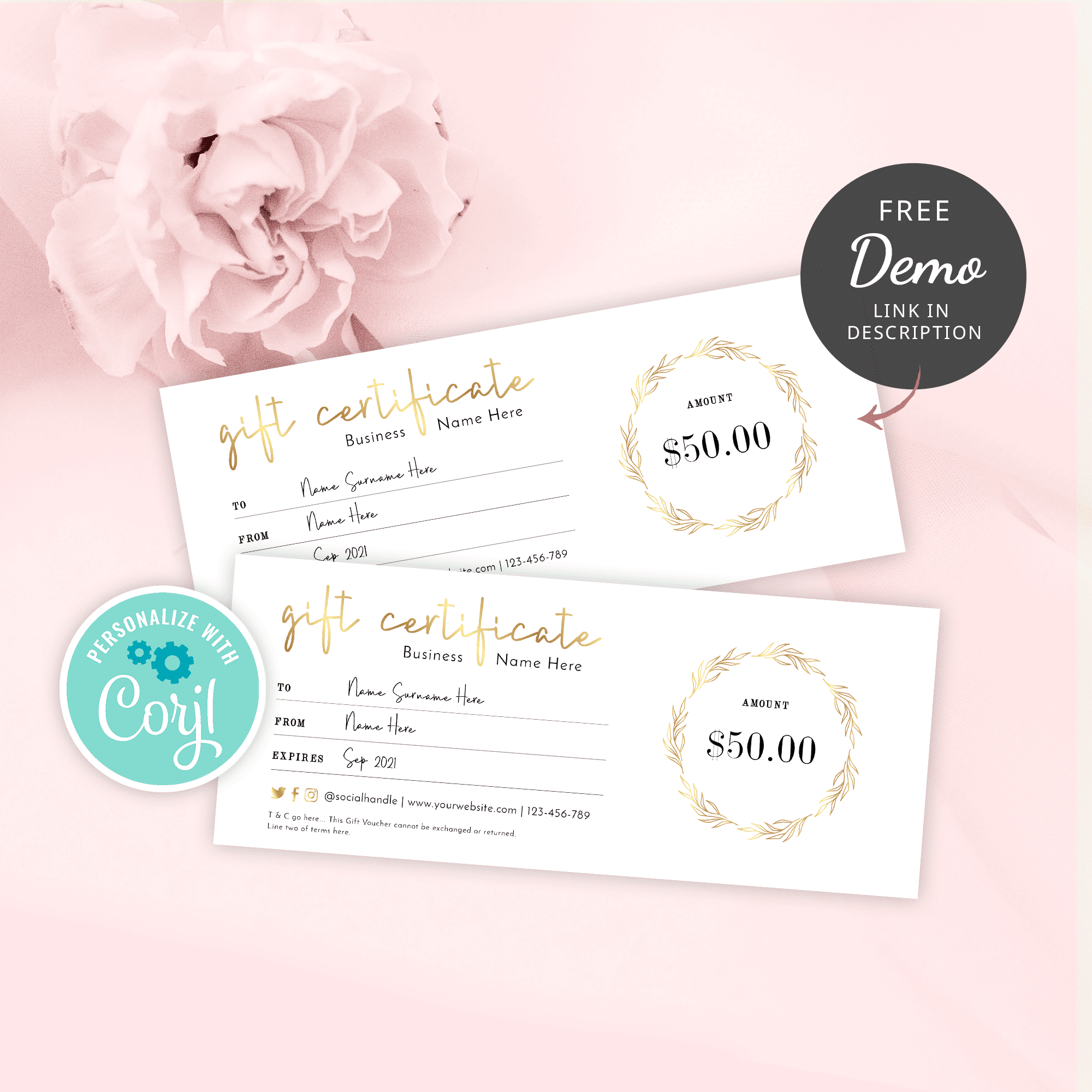 Make Your Own Gift Certificate Free Printable