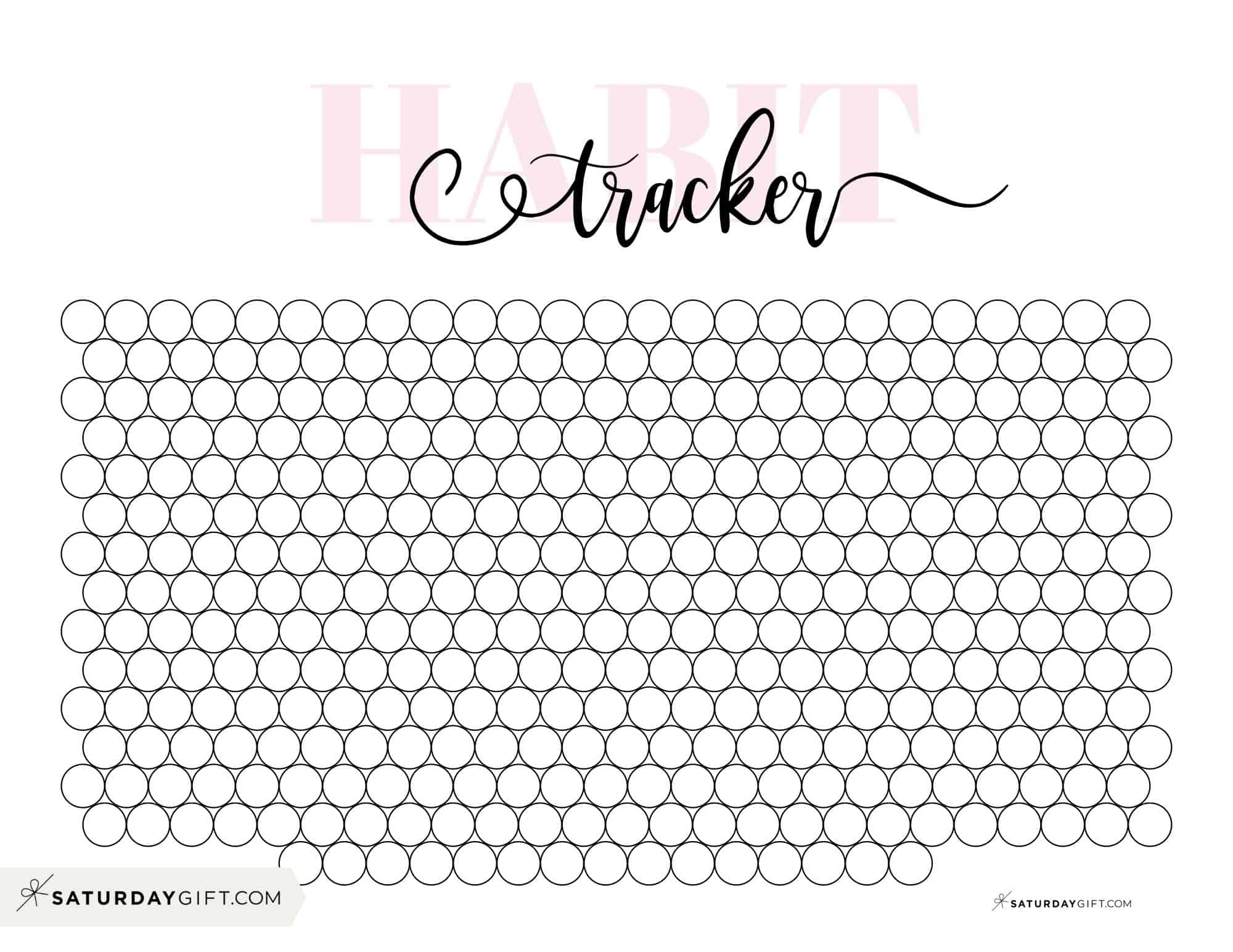 Habit Tracker Printable 43 Cute Free Printable Habit Trackers
