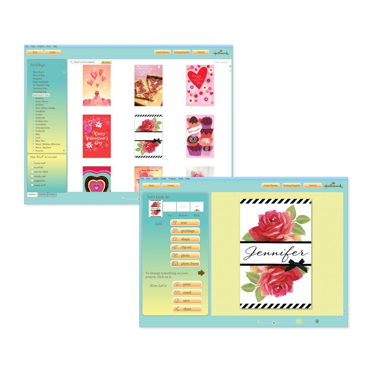 Hallmark Greeting Card Software Bundle With 20 Blank Cards 20717991 HSN