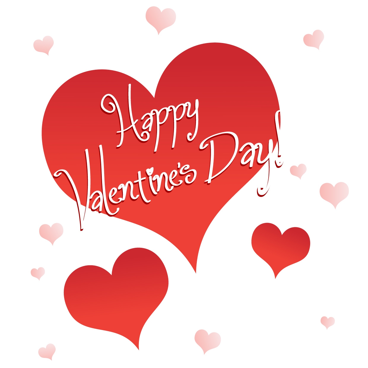 Happy Valentine s Day Vector Illustration Of Hearts With The Words Happy Valentine s Day My Free Vector Art 