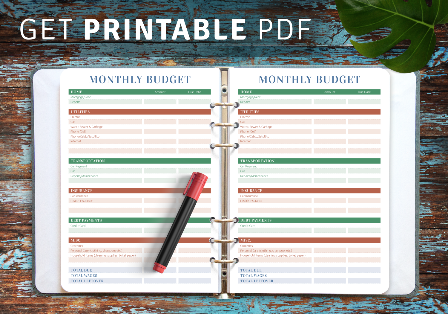 Home Budget Template Budget Hub