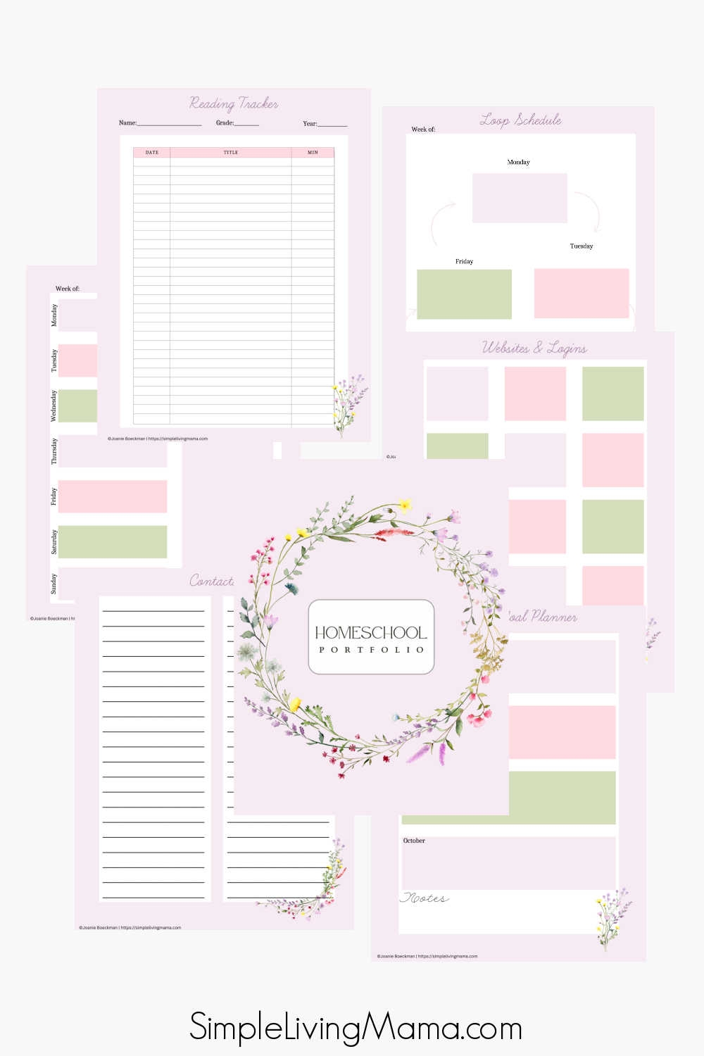 Homeschool Portfolio And Record Keeping Printables Simple Living Mama