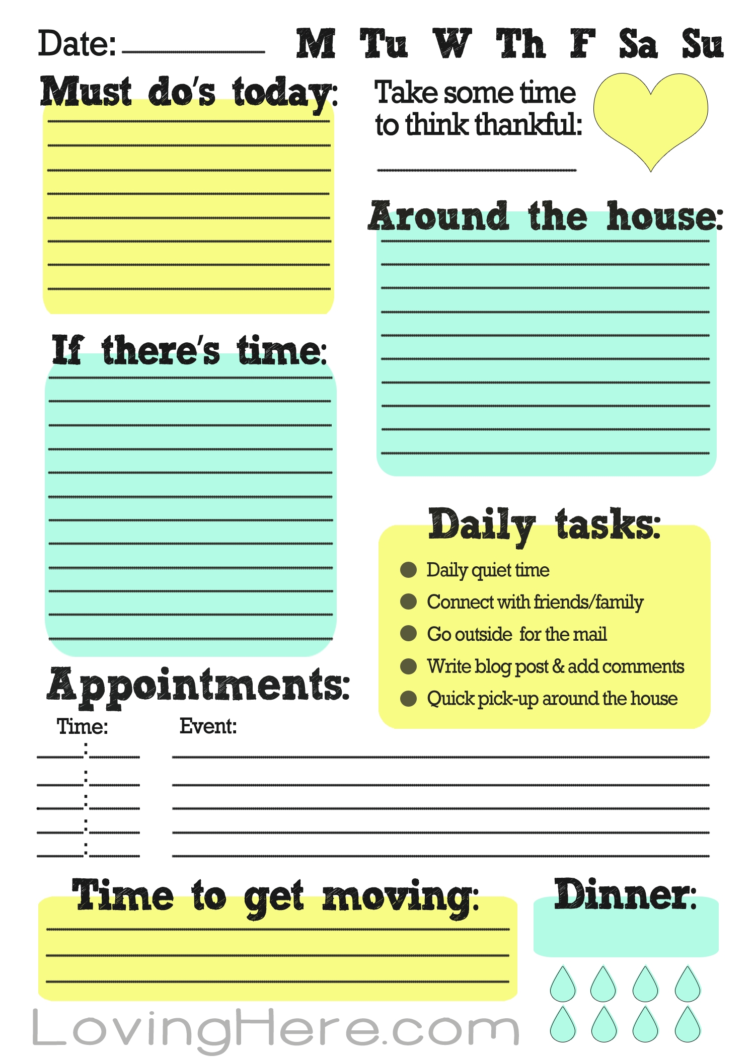 How I Stay Organized A Work From Home FREE PRINTABLE Loving Here