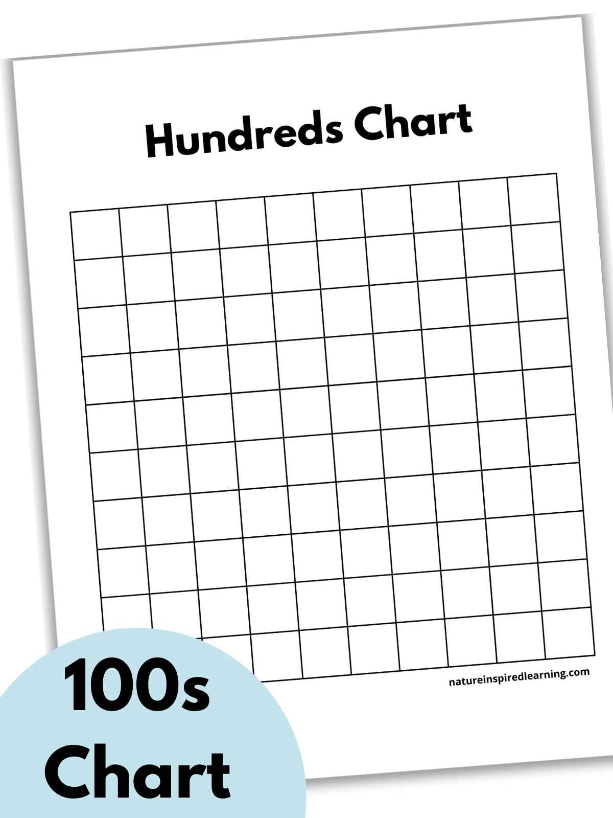 Hundreds Charts Free Printable Nature Inspired Learning