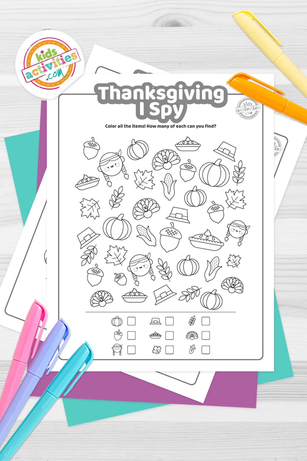 I Spy Thanksgiving Worksheets For Kids Of All Ages Kids Activities Blog