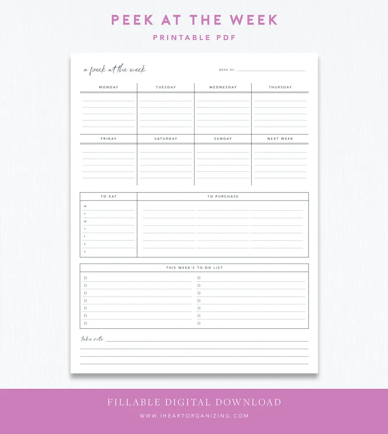 IHeart Organizing Free Printables