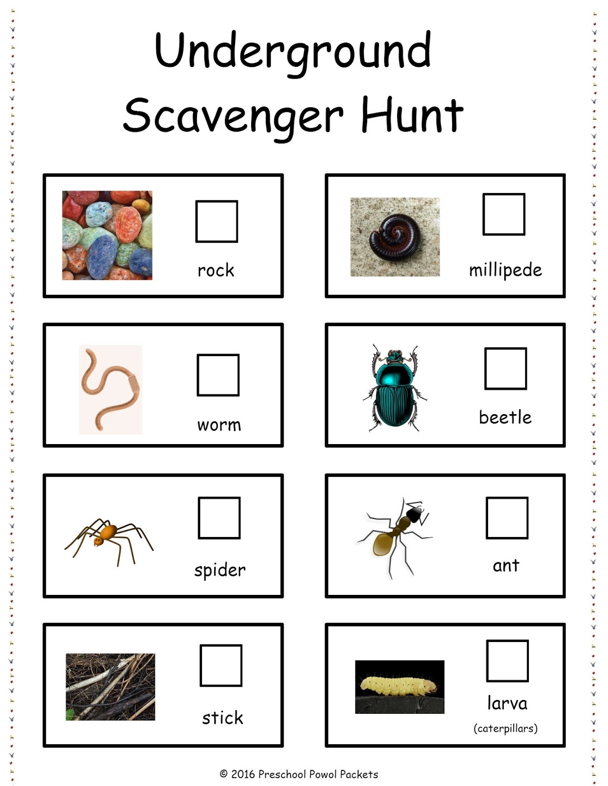 Free Preschool Printables Insects
