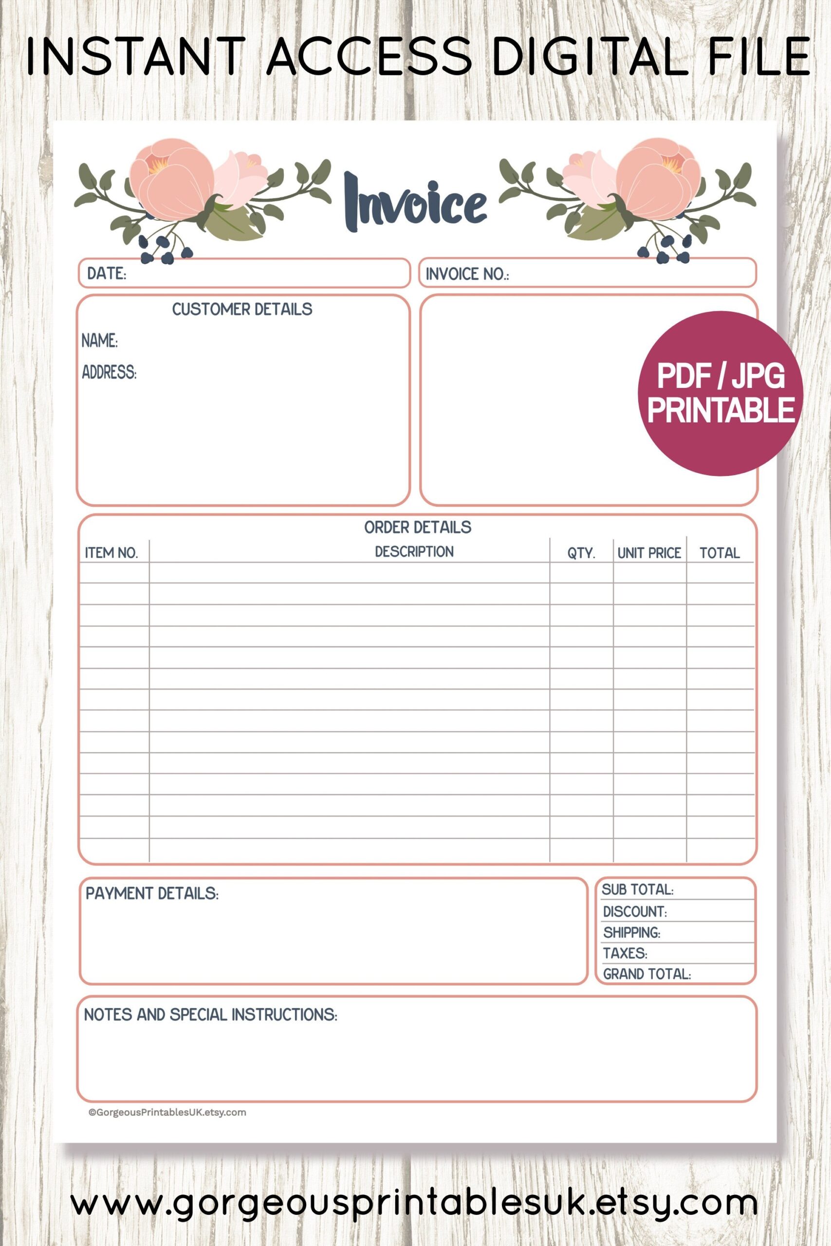 Free Printable Invoice Templates To Print