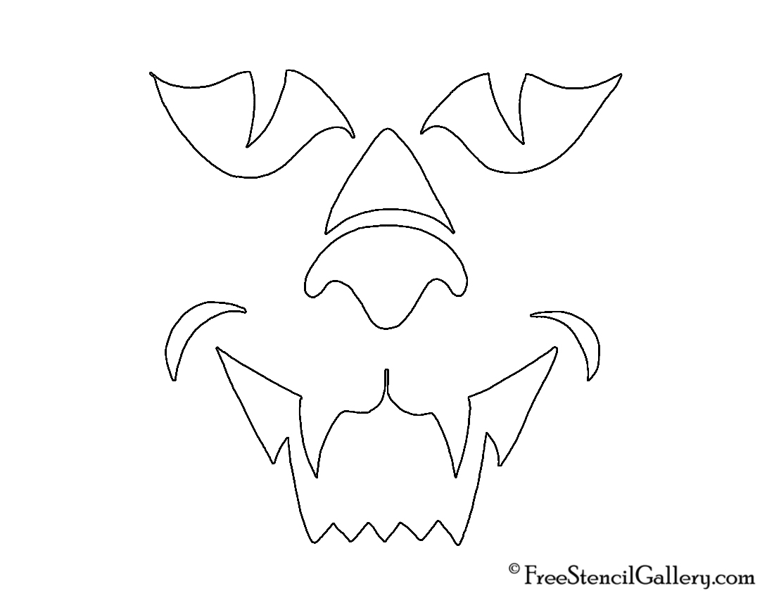 Jack O Lantern Face 10 Free Stencil Gallery