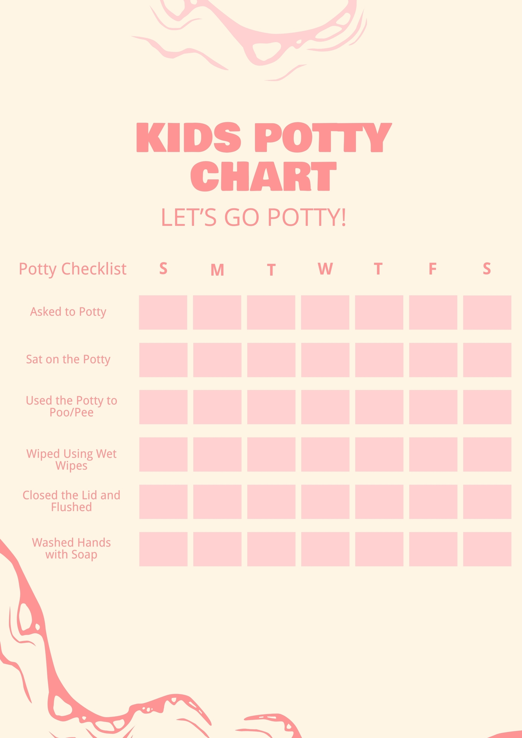 Free Printable Potty Chart Template