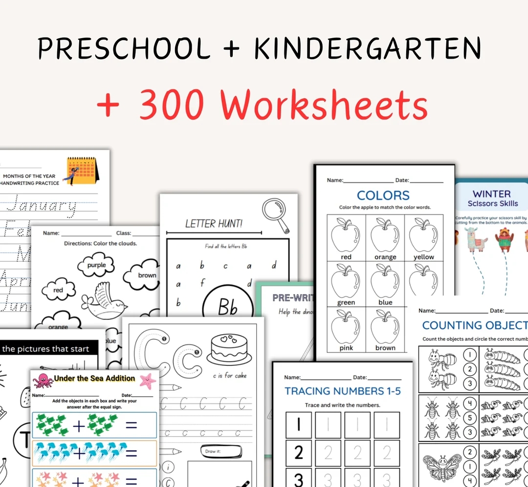 Pre K Math Worksheets Printable Free