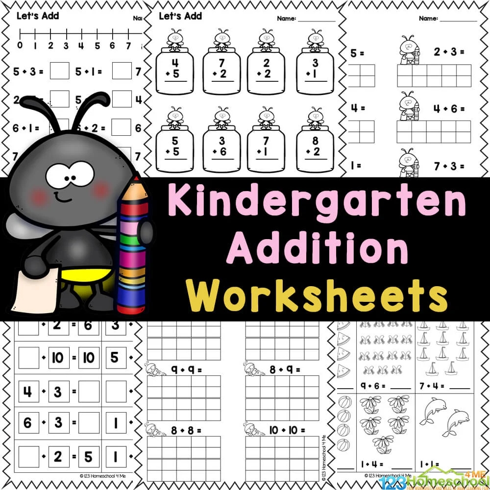 Kindergarten Math Addition Worksheets Within 20 Download Free Printable Pdf