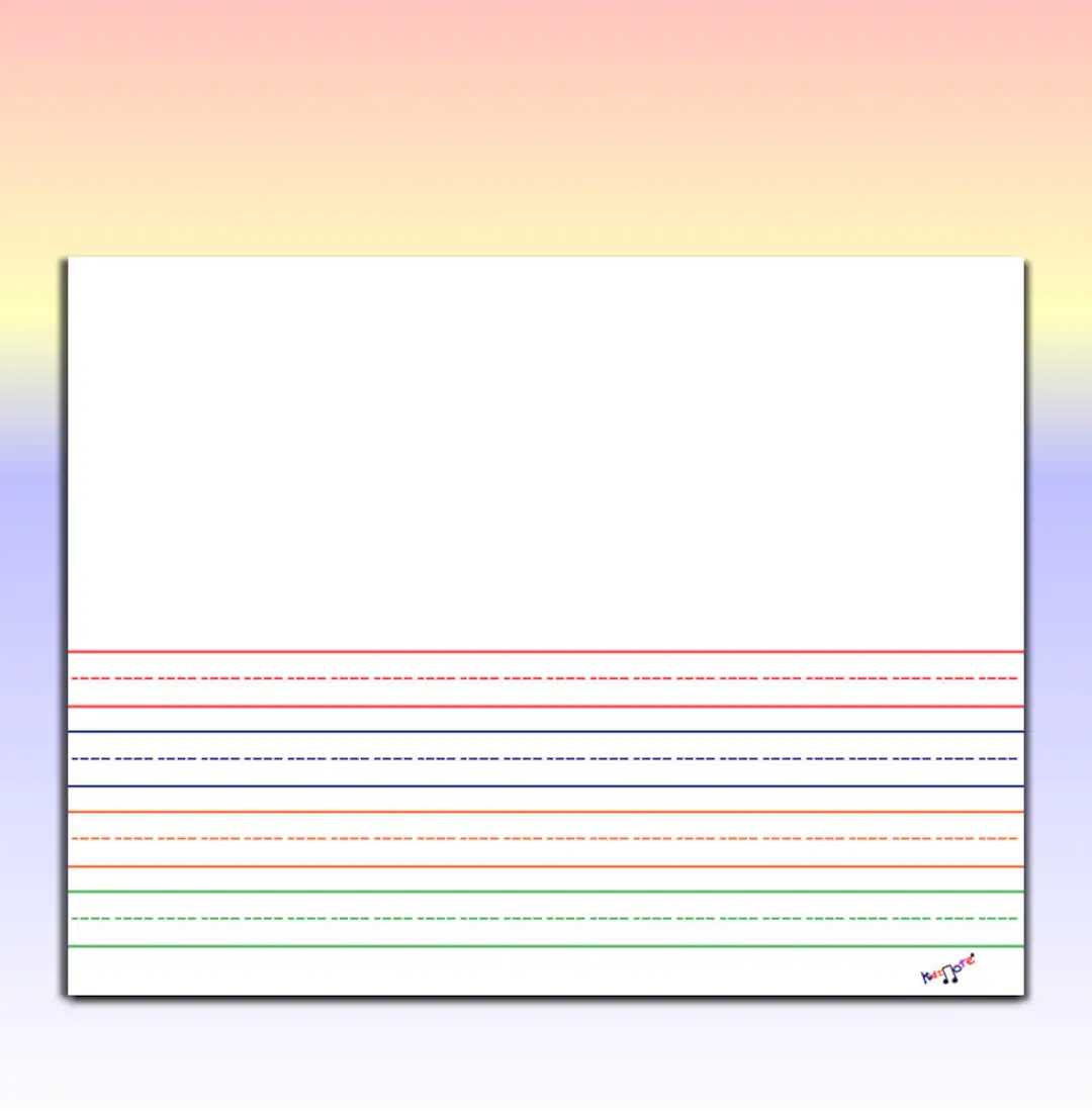Kindergarten Lined Paper Printable Free