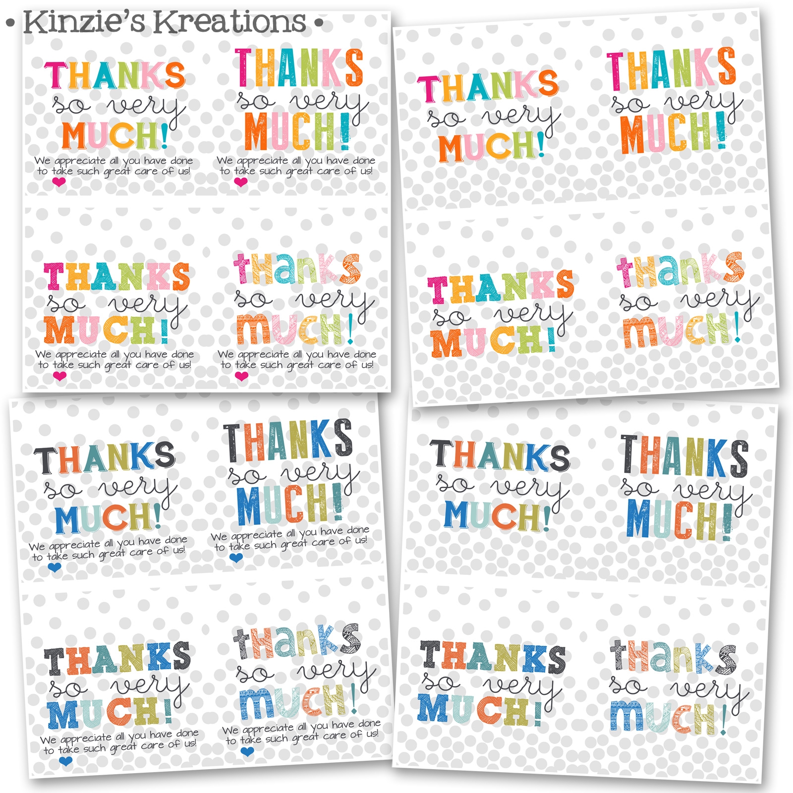 Kinzie s Kreations Hospital Thank You Cards