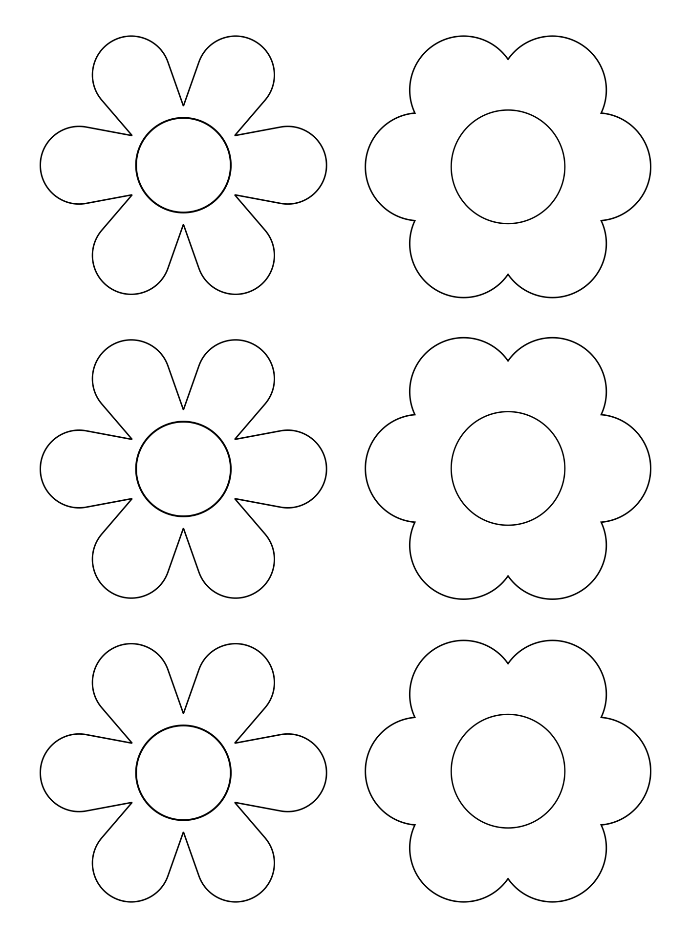Large Flower Template Free Printable