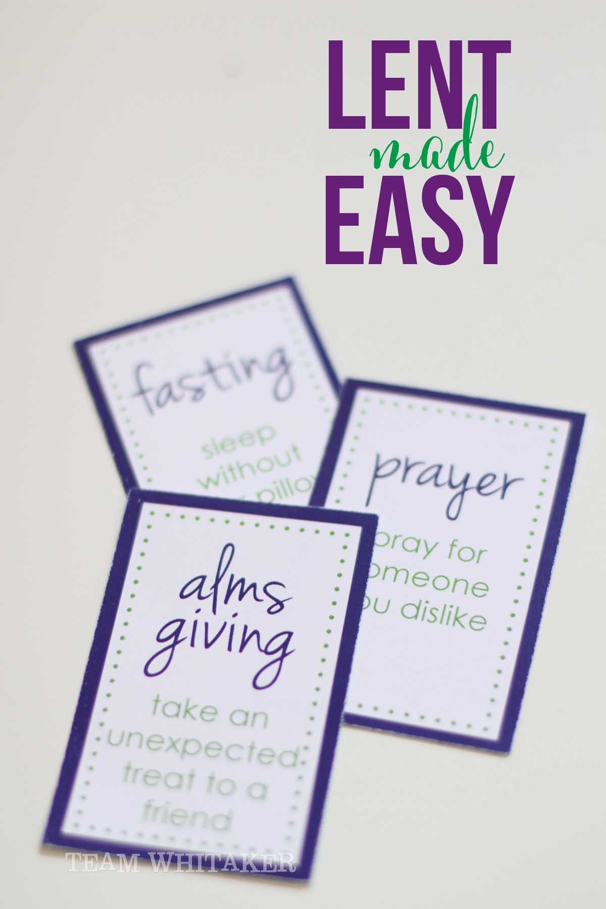Lent Made Easy with Kid friendly Printables Kathryn Whitaker