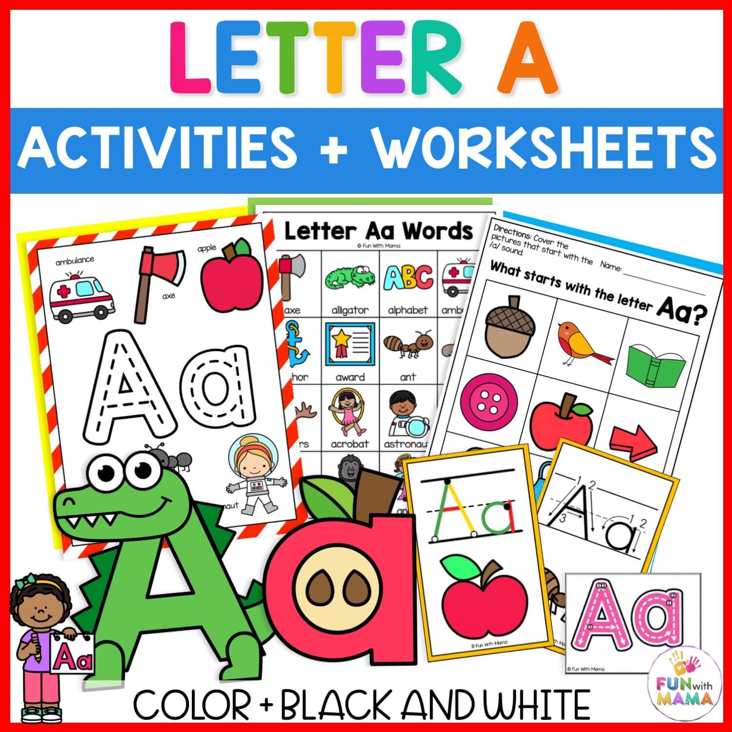 Letter A Preschool Printable Pack Fun With Mama